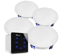 PD A100B Bluetooth Ceiling Speaker System, Touch Panel Amp, 4x Speakers | Wall Amplifier, 2-way, USB Micro SD MP3, remote control, kitchen bedroom