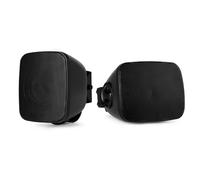 PD BD30B 3" Passive Wall Mount Speaker Pair, Indoor/Outdoor, IPX5 Weatherproof, UV Protected, 40W Black, Home Audio Garden Speakers, On Wall, Horizontal Vertical Mount Bracket, Small Cafés & Patio Use
