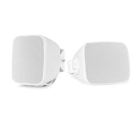 PD BD30W 3" passive wall mount speaker pair, weatherproof on wall indoor/outdoor speakers, white, UV protected, 40W max, bass radiator, horizontal/vertical mounting, home, garden, café, easy install
