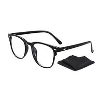 PD - Blue Light Glasses - Computer Glasses - Blue Light Glasses - Blue Light Filter Glasses - Screen Glasses - With Glasses Cloth - Unisex - Black
