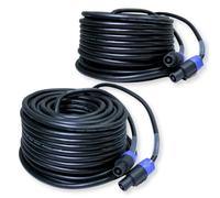 PD Connex 2x CX26-25 Heavy Duty Locking Speaker Cable NL2 to NL2-25m | 10mm jacket, 2-pole twist-lock connectors, flexible PVC sheath