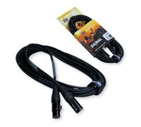 PD Connex 2x CX35-6 Balanced XLR Mic PA Cable Male/Female - Black 6m | 3-pin male/female, metal connectors, 6mm flexible PVC jacket, shielded design