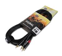 PD Connex 3.5mm Jack to 2x RCA Male Cable - 6M Audio Lead for Systems