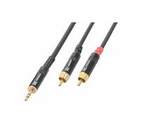 PD Connex 3.5mm Stereo Jack to 2x RCA Male Cable 6m | Premium Audio Cable for Home Stereo, Speakers, Amplifiers | Durable, Connectors for Crystal Clear Sound Transmission