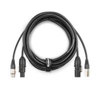 PD Connex CX07-10 Combi DMX & Power Cable - 10m | Durable 120 Ohm Wire for Signal & Power Transmission | Professional XLR Male/Female DMX Cable for Daisy-Chaining & Lighting Systems