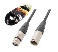 PD Connex CX100-20 DMX Lighting Cable Pair - Professional DMX Cable 3 Pin Male to Female XLR Connectors, Shielded 120 Ohm Flexible Leads for Stage Lighting and DJ Equipment - 20m (Set of 2)