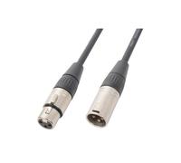 PD Connex 25m DMX Lighting Cable - Professional XLR Male to Female Connector, Black, Ideal for Stage, DJ, Concerts and Large Venues