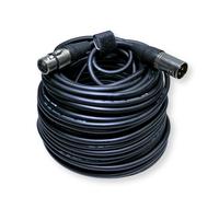 PD Connex 25m DMX Lighting Cable - Professional XLR Male to Female Connector, Black, Ideal for Stage, DJ, Concerts and Large Venues