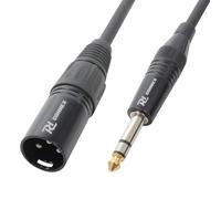 PD Connex CX44-12 XLR to Jack Cable 12m, Balanced 3.5mm Stereo TRS Male Connector, Durable Shielded Audio Lead for Professional Studio Recording and Live Performance