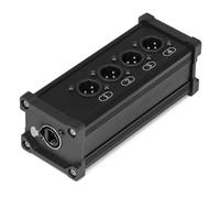PD Connex RJ45 to XLR Stage Box Converter - 4-Channel Male XLR Snake Box, CAT5/CAT6 Audio Loom Solution for Stage Sound, Lighting & Recording Studio Applications, Plug-and-Play (Black)