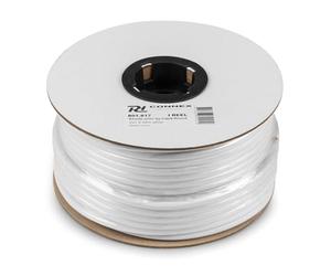 PD Connex RX10W White Double Insulated Ceiling Speaker Cable 2-Core 2x1.5mm^2 on 50m Reel - Heavy Duty Indoor & Outdoor Speaker Wire for 100V Audio Installations