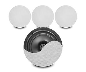 PD NCBT604 Wireless Bluetooth Ceiling Speakers, 4x Speaker System, 120w RMS | Active coaxial 2-way, Bluetooth 5.0, line input, home or shop audio