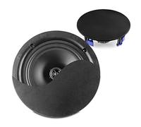 PD NCBT8B Wireless Bluetooth Ceiling Speaker System, 8-Inch Pair, 80W RMS | Active/passive, easy install, coaxial 2-way, magnetic black grilles
