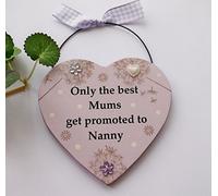PD Only the best Mums get promoted to Nanny Pink Dandelion wooden plaque