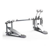 PD P800 Direct Drive Double Bass Pedal - Aerospace Grade Materials, One-Piece Construction for Drum Set (Double) Silvery