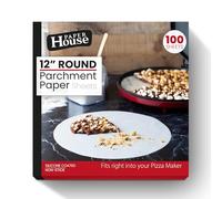 PD Pack Professional Grade 12-Inch / 30.5 cm Round Parchment Paper Liners (100 Pack) - Non-Stick Baking Sheets for Perfectly Golden Crusts, Flawless Pastries, and Effortless Cleanup (12 Inch)