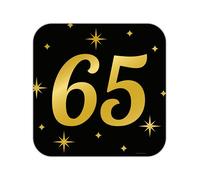 PD-Party - 65th sign/window decoration for 65th birthday - birthday decoration - anniversary decoration - black gold decoration - party decoration - birthday party - birthday decoration - 50x50 cm