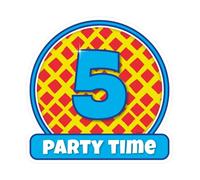 PD-Party 7042205 Happy Decoration Signs | Party Theme | Celebration - 5 Years, Multicolor, Strong Cardboard, Various Young Ages, 50cm Length x 50cm Width x 0.1cm Height