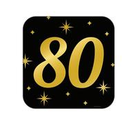 PD-Party - 80th sign/window decoration for 80th birthday - birthday decoration - anniversary decoration - black gold decoration - party decoration - birthday party - birthday decoration - 50x50 cm