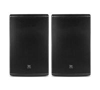 PD PD412A Active DJ Speakers Pair 12" 2800W Bluetooth Bi-Amplified Powered PA Speaker System with DSP, EQ Modes & XLR Cables for DJs, Clubs & Events