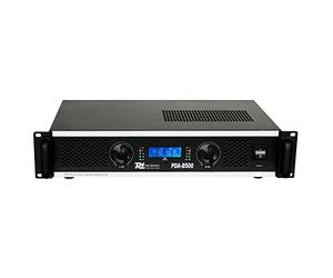 PD PDA-B500 Professional Stereo PA Amplifier - 500W Bridged Mode Power Amp with XLR & TRS Inputs, NL2 Outputs, LCD Display, 2U Rackmountable Design for DJs, Events & Installations