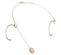 PD PDH4 Wireless Headset Microphone - Lightweight Omnidirectional Electret Headworn Mic, Smooth Ear-Hang Design, Mini Jack Connector, Ideal for Speech, Vocals & Stage Performance, Skin Colour