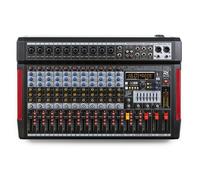 Power Dynamics PDM-T1204 12-Channel PA Mixer Desk with USB Audio Interface, Bluetooth Streaming, DSP Multi-Effects and 7-Band Graphic Equaliser