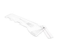 Pd Ruler for Eyeglasses, Pupil Distance and Angle Gauge 20x8x0.1cm | Plastic Measuring Tool Integrated Tilt Scale, Portable for Optical Staff, Families, Home Visits and Sunglasses