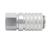 PD Steel Diagnostic Equipment Coupler, Quick Connect, for Hydraulic or Pneumatic Systems with Knurled Surface, 1/4in-18 NPTF 2.12in Length, Steel PD Steel Test Port 1/8in Body Size