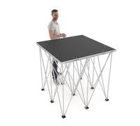 PD X-Lite750 1m x 1m Portable Stage Platform System with 1m Folding Riser Legs, Anti-Slip Aluminium Deck, Modular Design, 750kg Load, Lightweight Staging Solution