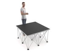 PD X-Lite750 1m x 1m Portable Stage Platform with 60cm Riser - Lightweight Modular Stage System with Anti-Slip Deck, Aluminium Frame, Quick-Fold Legs, Indoor/Outdoor Use, 750kg Load Capacity