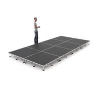 PD X-Lite750 4m x 2m Portable Stage Platform Riser System-Lightweight Modular Stage, 20cm Height, Anti-Slip Surface, Foldable Aluminium Legs, Complete 8-Deck Kit, Indoor/Outdoor Use