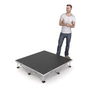 PD X-Lite750 portable stage system 1m x 1m x 20cm- modular aluminium stage platform riser with non-slip waterproof deck, foldable legs, fast setup, indoor outdoor use, 750kg/m² load