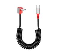 PD100W Fast Charging Cable Reversible Type C to Type C Port Aluminum Housing Heat Spring Reloction Two Spring Coil Data Cable