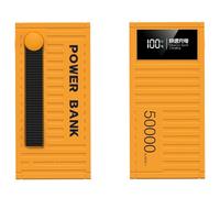 PD66W Fast Charging Portable Charger with 4 Output, 50000Mah High Capacity Power Bank, External Battery with LED Display for Phones Tablets,Yellow,20000mAh