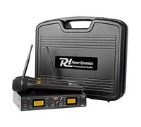 PD782 Dual Wireless Microphone System, 2x Handheld UHF Mics with Digital Receiver, 8 Selectable Channels, LCD Display, Carry Case & Rack Mount Kit for Stage, Karaoke & Events