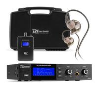 Power Dynamics PD810 Wireless In Ear Monitor System for Musicians and Vocalists - 15 Selectable Channels, UHF, 50m Range, Rack Mountable and Carry Case Included