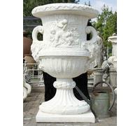 PDA Giant Gr esign Stone cast Vase Urn Planter with Handles