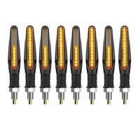 PDANBD Motorbike turn signals indicator lights Motorcycle LED Turn Signals Light Flasher Flowing Motorcycle Flashing Lights Built Relay 12V 12LED 10mm Turn Lamp