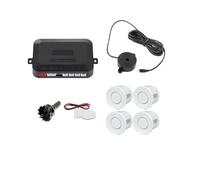 PDC Parking Assist Sensor Car Parking Sensor Kit 22mm 4 Sensors Buzzer Reverse Backup Radar Sound Alert Indicator Probe System 12V