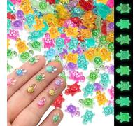 Pddenality 300 Pcs Mini Turtles, Mini Resin Animals Tiny Resin Animals Tiny Turtles Figures Glow in the Dark for Potted Micro Landscape Fairy Garden Aquarium Dollhouse Decor