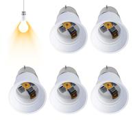 Pddenality 5 Pcs B22 to E27 Adapter, Bayonet to Screw Bulb Adaptor, Suitable for LED, Incandescent and CFL Bulbs