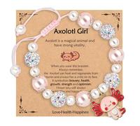 Pddenality Axolotl Girls Bracelets, Friendship Bracelet kids, Adjustable Bracelet for Girls, Attractive and Durable Beaded Bracelets Suitable for Giving to Family and Friends