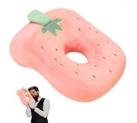 Pddenality Ear Piercing Pillow, Strawberry Piercing Pillow for Side Sleepers, Attractive and Durable, Suitable for Power Naps in Classrooms Offices Libraries and on Airplanes