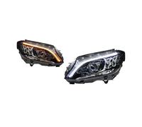 PDEDKDOG Car Headlights Compatible For Benz C-Class W205 2014-2020 Car Lamps Daytime Running Lights Dynamic Turn Signals Car Accessories(For before Halogen 2014-2020)