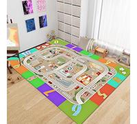 PDENZG Bedroom Kids Rugs, 180x300cm,Kid Car Road Rug,Soft Colorful Digital Colors Education Classroom Nursery Rugs ，Boys Kids Car Track Play Mat Rug, for Classroom Children's Bedroom Daycare。