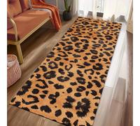PDENZG Heetah Print Runner Rug,60x120cm,Animal Brown Pattern Faux Fur Leopard Print Rugs,Hallways Leopard Runner Rug,Soft Non-Slip Spotted Rugs for Entryway，for Washable Kitchen Carpet