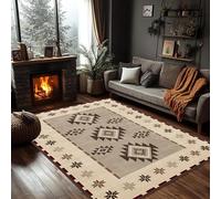 PDENZG Southwestern Tribal Area Rug,180x300cm,Western Rustic Aztec Area Rugs, Native American Indian Geometric Rug, Non-Slip Indoor Floor Carpet for Bedroom, Living Room, Dining Room,