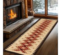 PDENZG Western Rustic Living Room Rugs, 80x200cm,Southwestern Native American Bedside Rug, Boho Farmhouse Entryway Carpet, Moroccan Collection Indoor Rug for Bedroom, Non-Slip Machine Washable