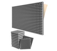 Pderlous 24 Pack Self-Adhesive Sound Proof Foam Panels 2Inch X 12Inch X 12Inch Acoustic Panels, for Home Studio Office